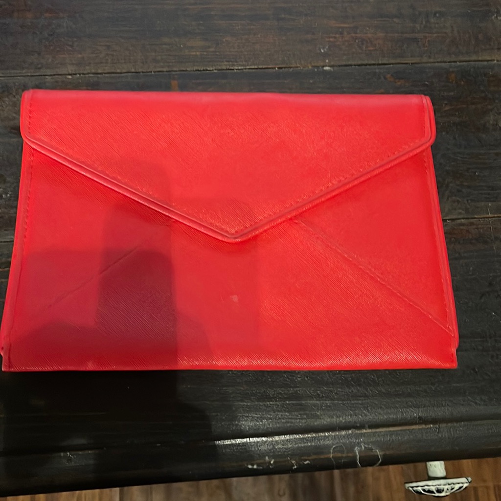 Sephora Red Leather Clutch Nwot